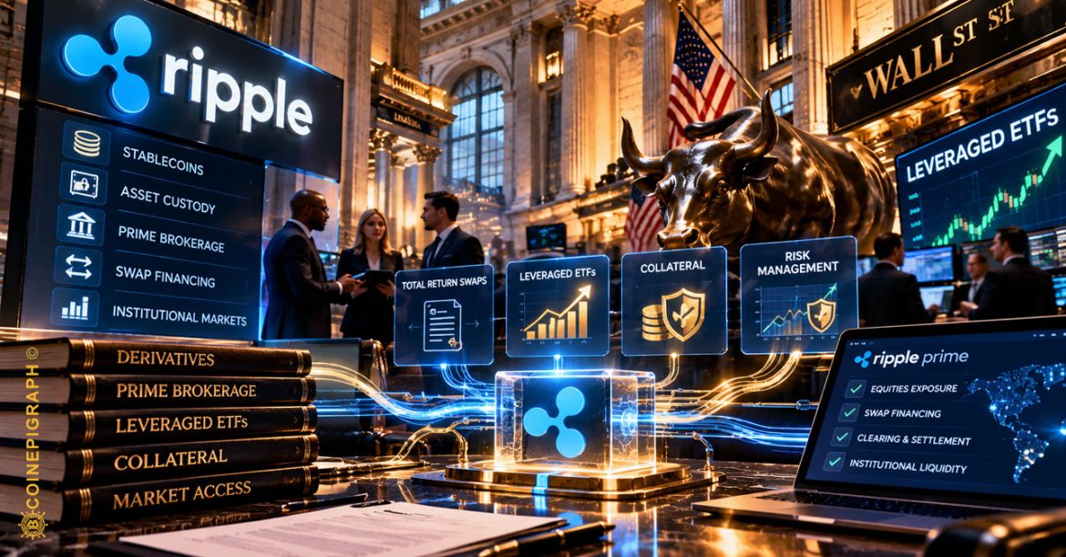 Ripple Prime entering Wall Street financing through leveraged ETF swaps, prime brokerage, collateral and institutional market infrastructure.